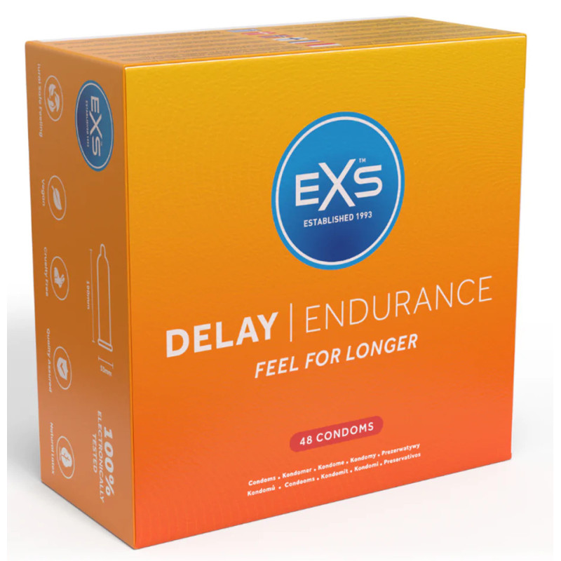 EXS Préservatifs retardants Delay Endurance 53mm x48
